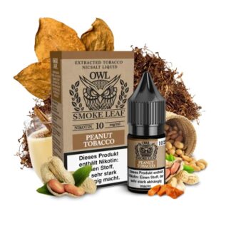 OWL Smoke Leaf Nikotinsalz Liquid 10ml Peanut Tobacco