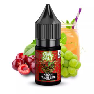 Owl Salt Liquid 10ml Kirsch Traube Limo