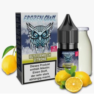 Frozen OWL Overdosed Nikotinsalz Liquid Buttermilch Zitrone